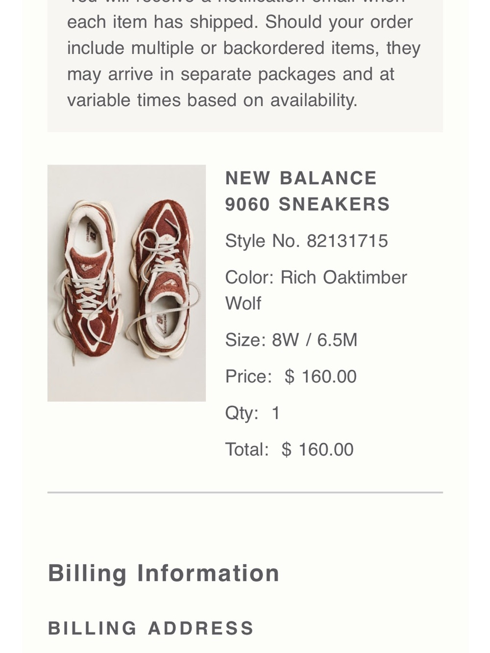 New Balance 9060 Rich Oak / Timber Wolf - Picture 11 of 11